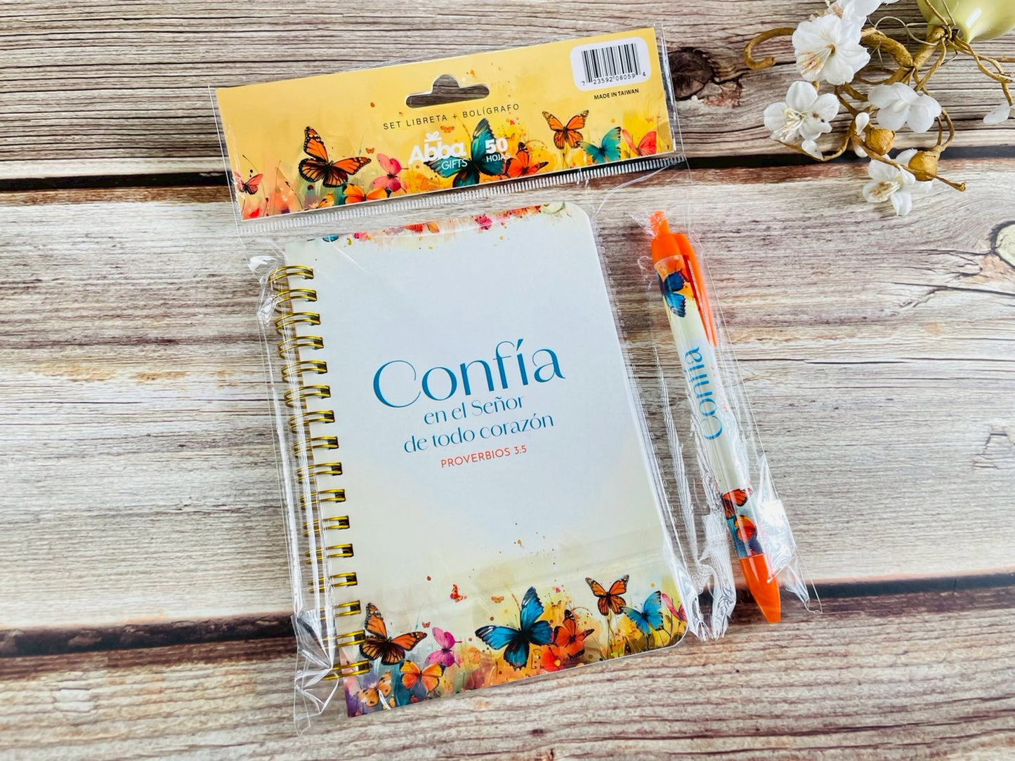 Pack Libreta anillada con bolígrafo. Confia - The Perfect Gift