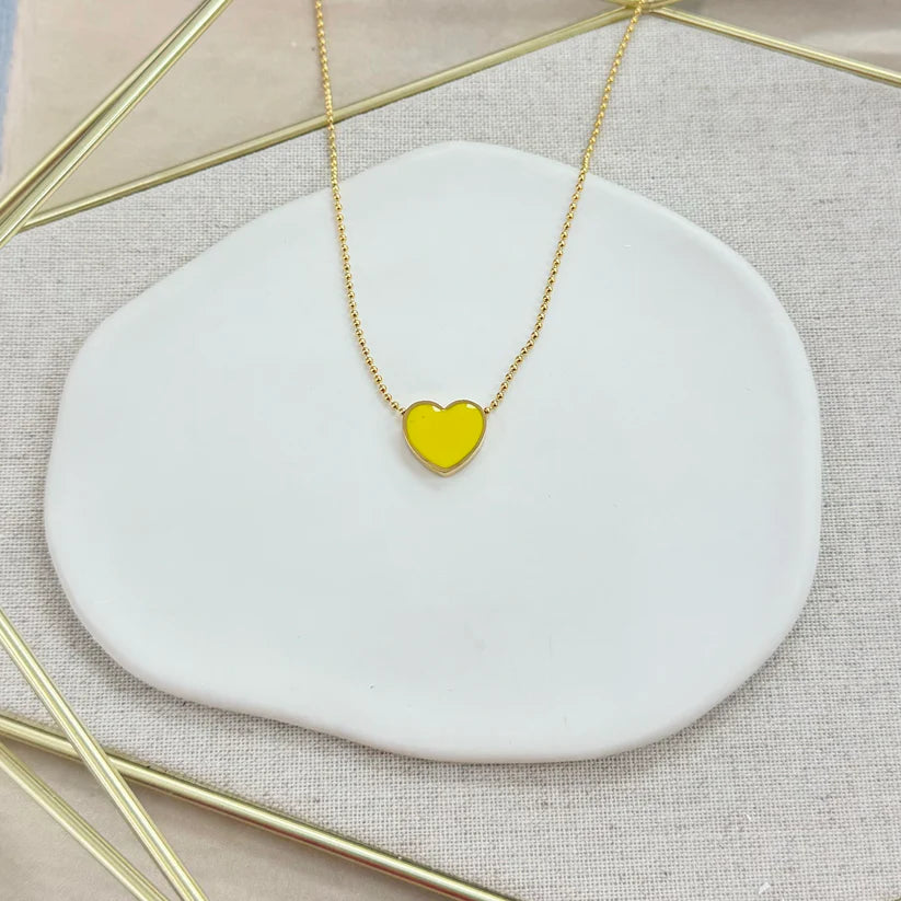 Collar Corazon Amarillo - The Perfect Gift