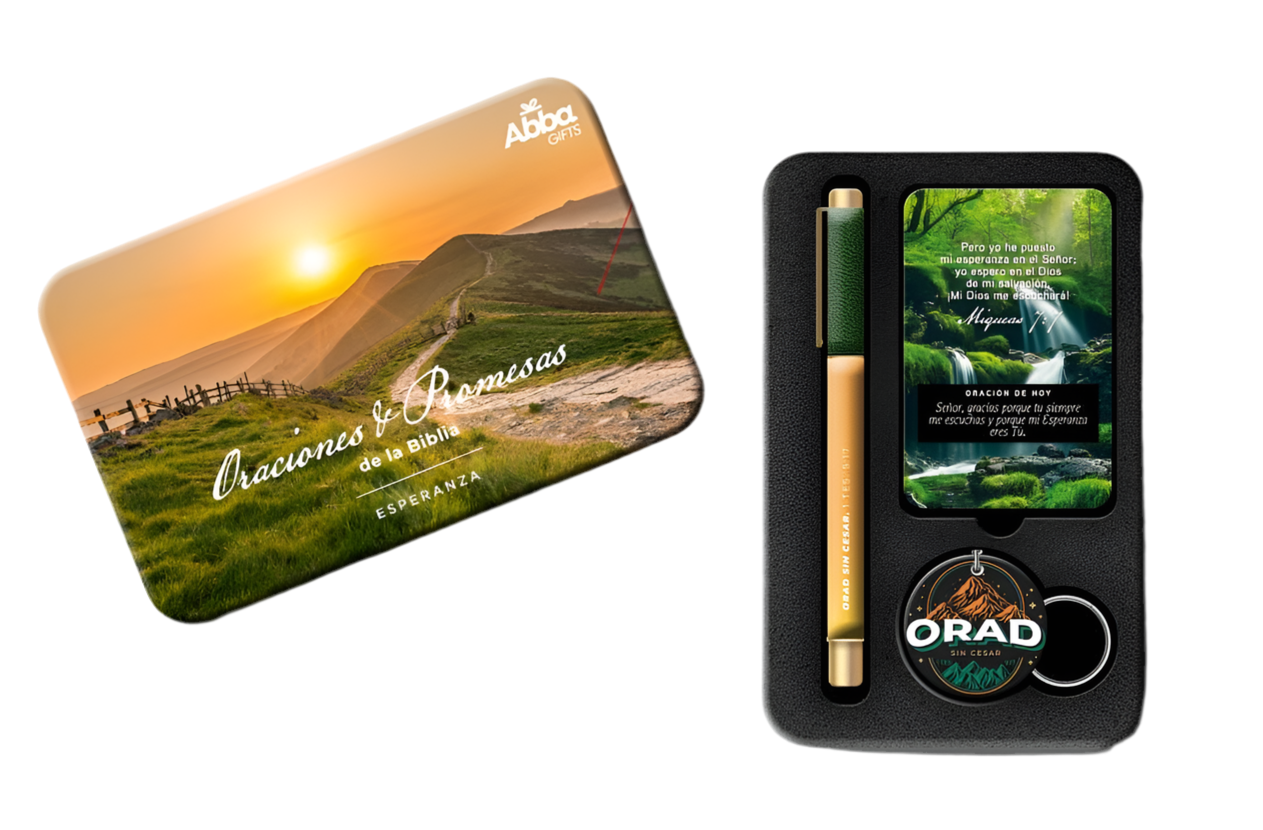 Set Bolígrafo, LLavero - Oracion y Promesas De Esperanza - The Perfect Gift