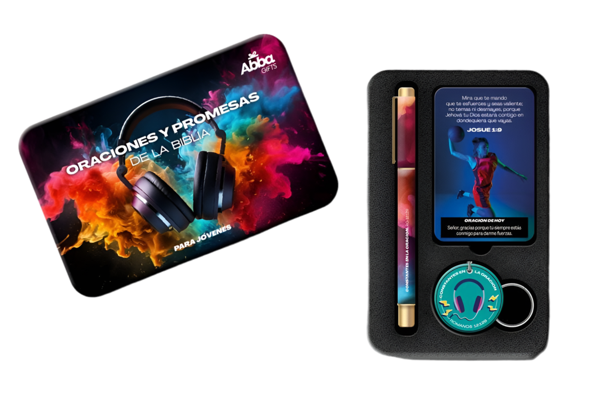 Set Bolígrafo, LLavero - Oracion y Promesas Para Jovenes - The Perfect Gift