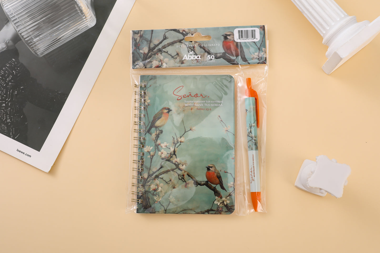 Señor, hazme conocer tus caminos... Salmo 25:4 | Set Libreta anillada y Bolígrafo - The Perfect Gift