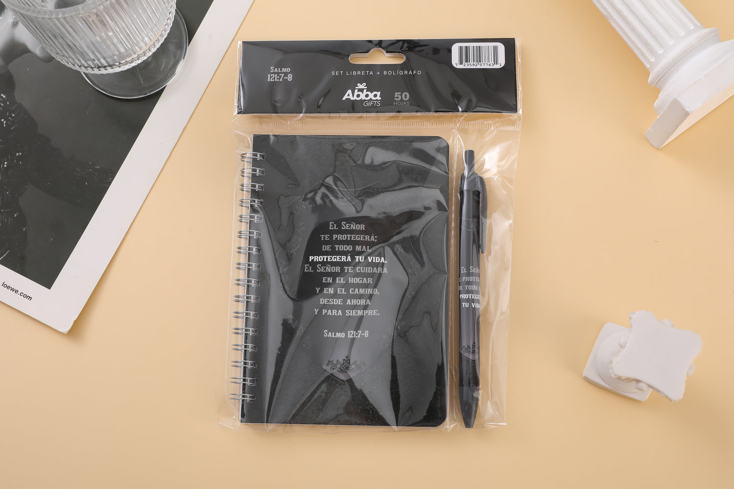 El Señor te Protejerá... Salmo 121:7-8 | Set Libreta Anillada y Bolígrafo - The Perfect Gift