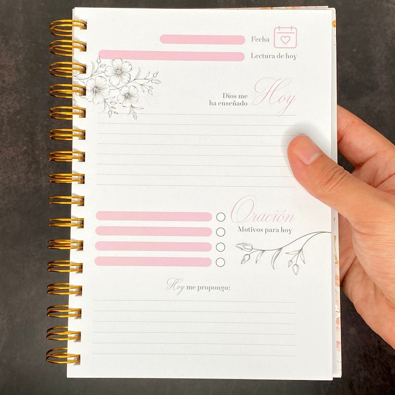 Journal Devocional: Mis momentos con Dios - Floral Rosa - The Perfect Gift