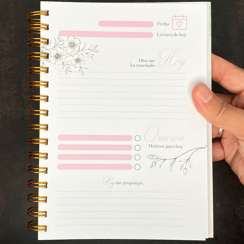 Journal Devocional: Mis momentos con Dios - Floral Turquesa/Rosa - The Perfect Gift