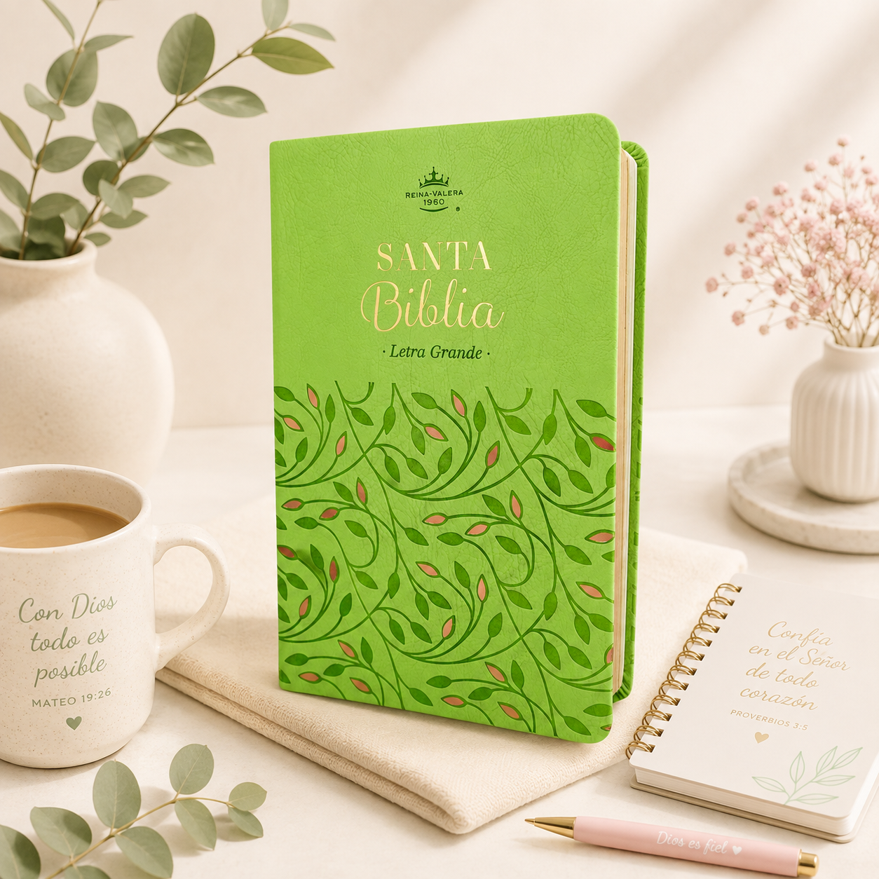 Biblia RVR60 Obsequios y Premios Verde Olivo