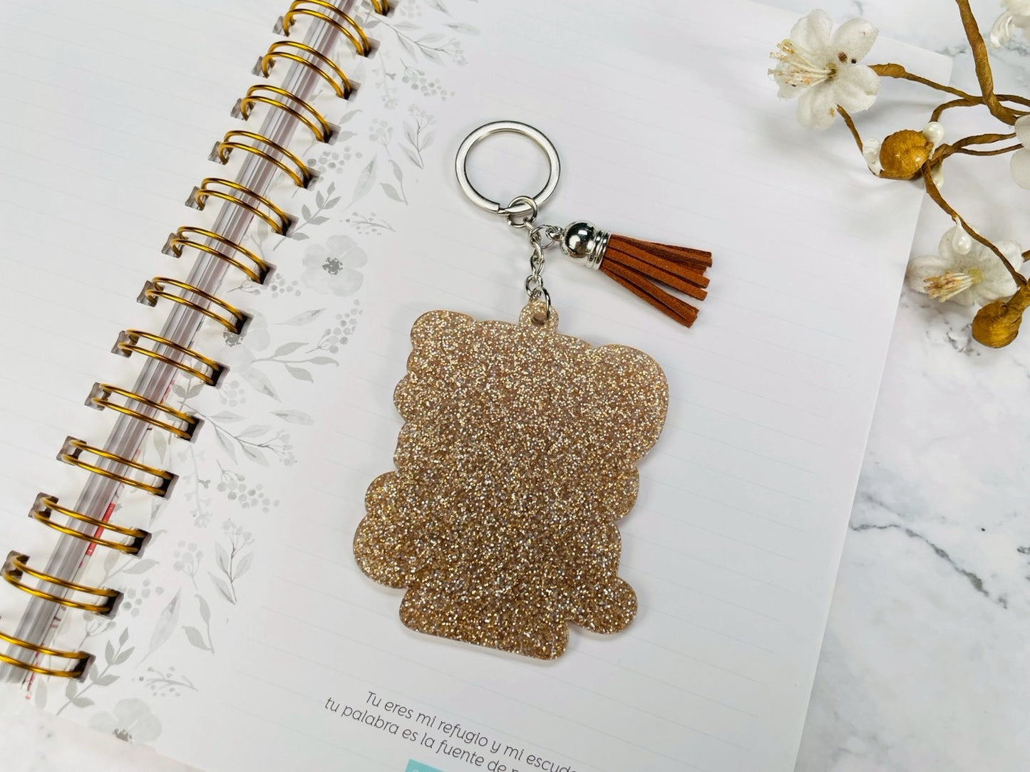 Llavero Caucho con Brillantina | Cree en el Señor Jesus - The Perfect Gift