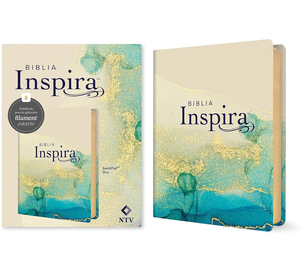 Biblia Inspira NTV con Filament (SentiPiel, Oro) (Spanish Edition) cover image