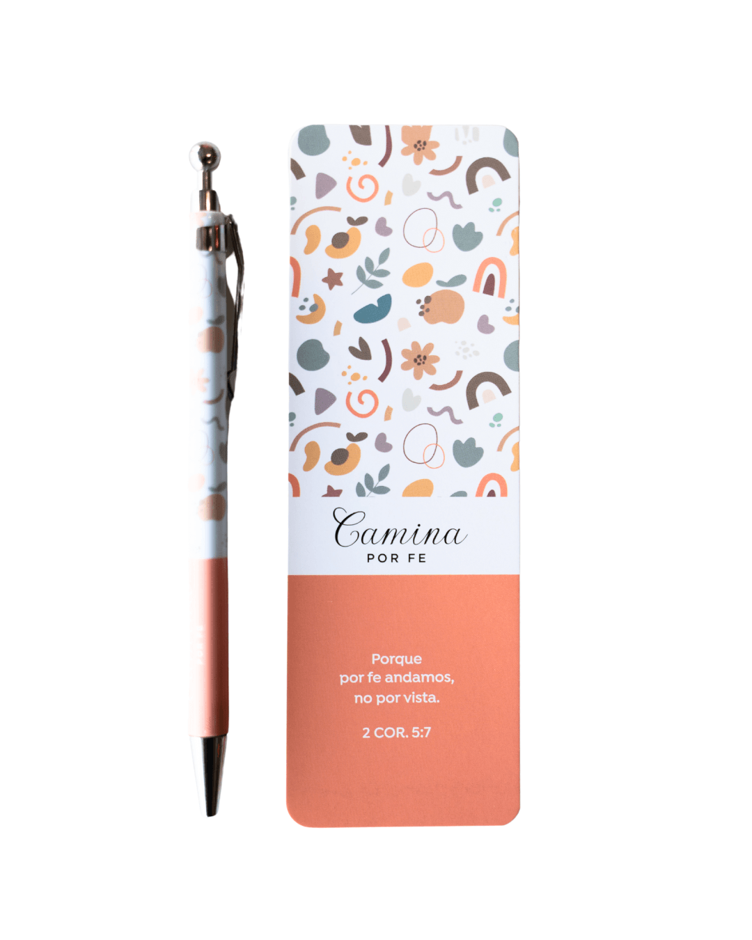 Marcador y Bolígrafo Elegance | Camina por fe - The Perfect Gift