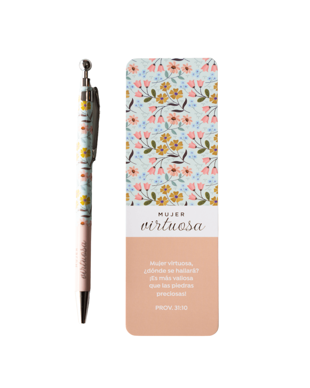 Marcador y Bolígrafo Elegance | Mujer Virtuosa - The Perfect Gift