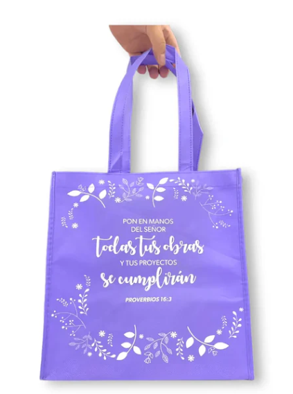 Pon En Manos Del Señor - Bolsa Tote Bag - Lila - The Perfect Gift