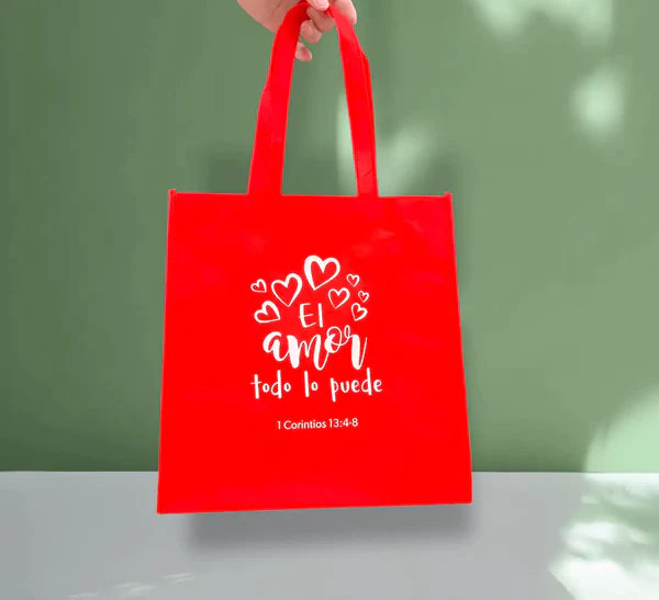 Bolsa de Tela Tote Bag Roja - El Amor - The Perfect Gift