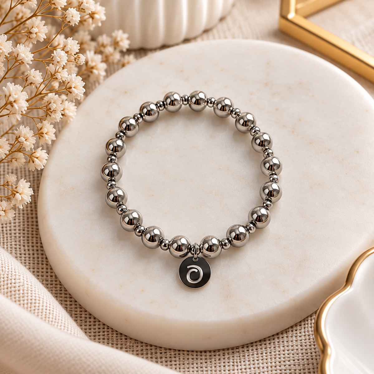 Pulsera Brillo Plateado