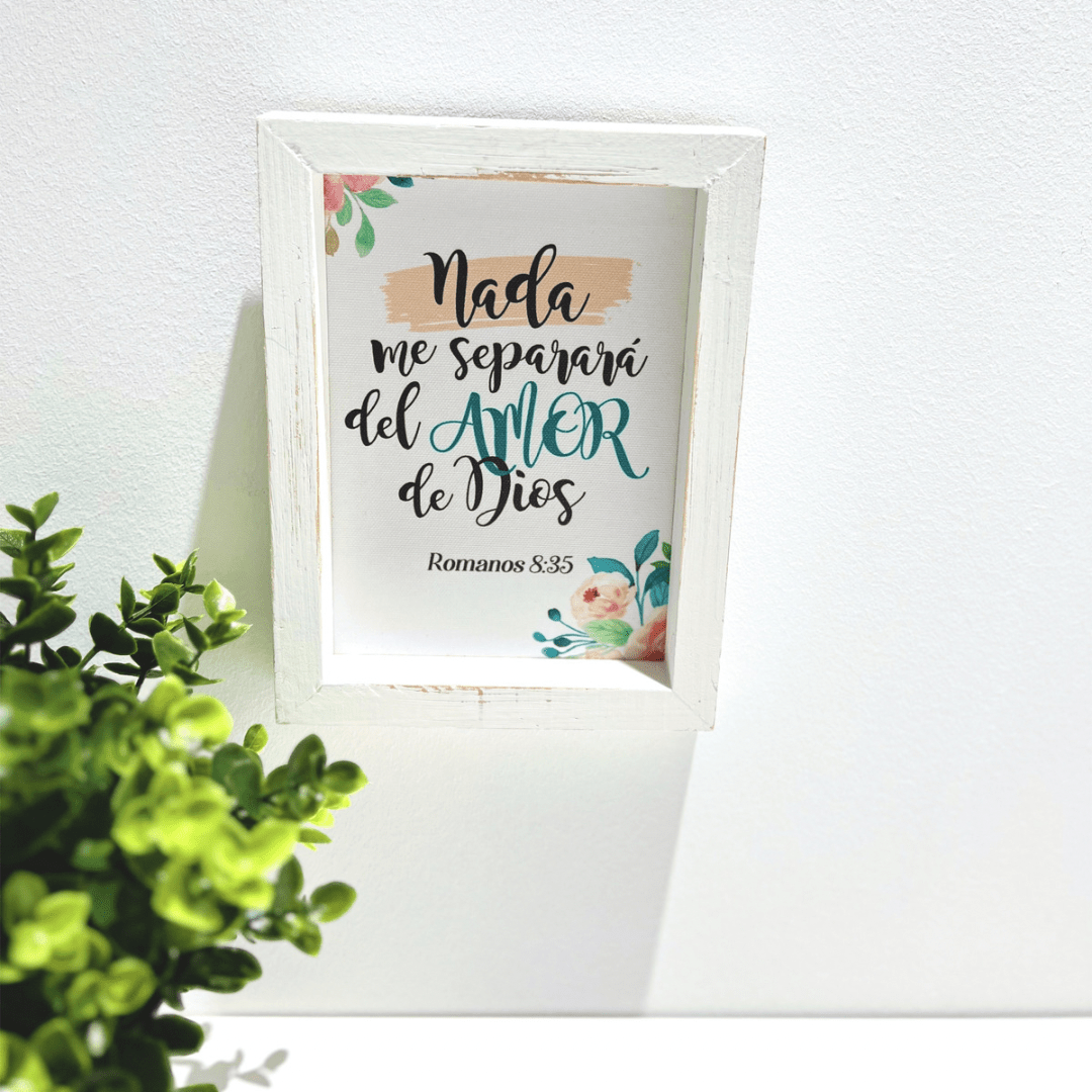 Cuadro Marco Blanco – Nada Nos Separará - The Perfect Gift