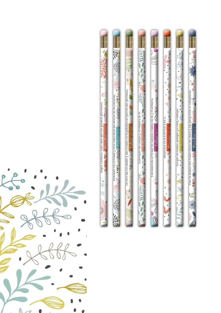 Lápices con Versículos - Paquete de 8 - The Perfect Gift