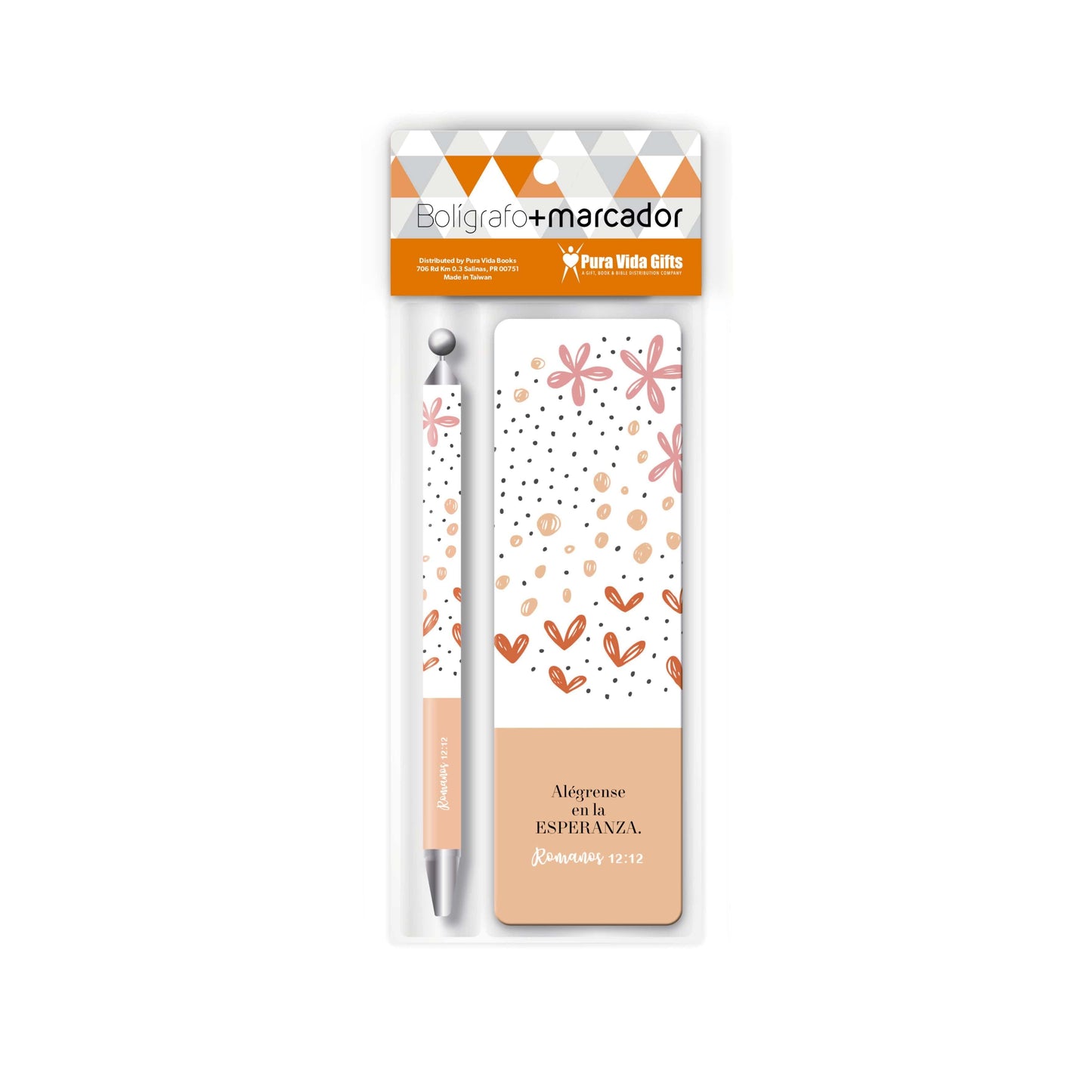 Alegrense en la Esperanza - Marcador con Bolígrafo Leaves - The Perfect Gift