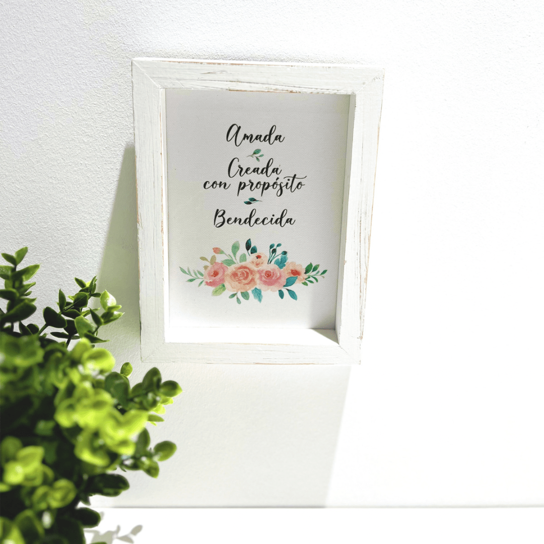 Cuadro Marco Blanco – Amada - The Perfect Gift