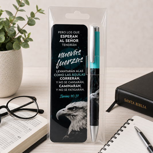 Pack bolígrafo con marcador de libro. NUEVAS FUERZAS