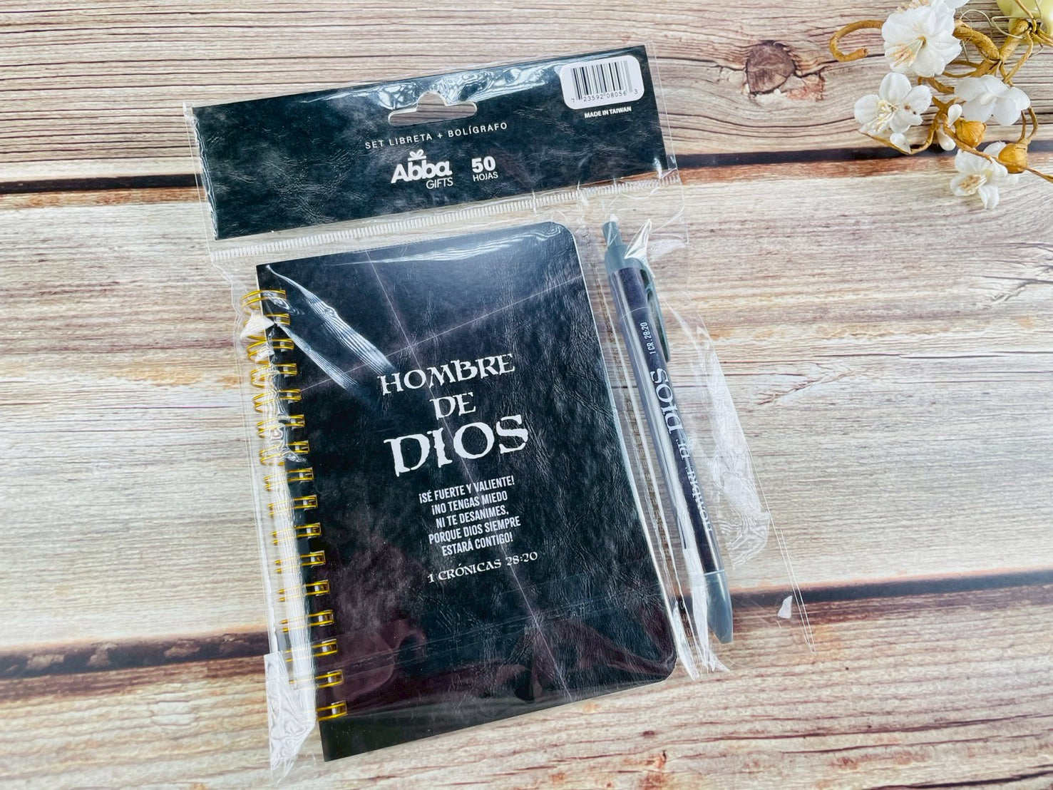 Pack Libreta anillada con bolígrafo. Hombre de Dios - The Perfect Gift