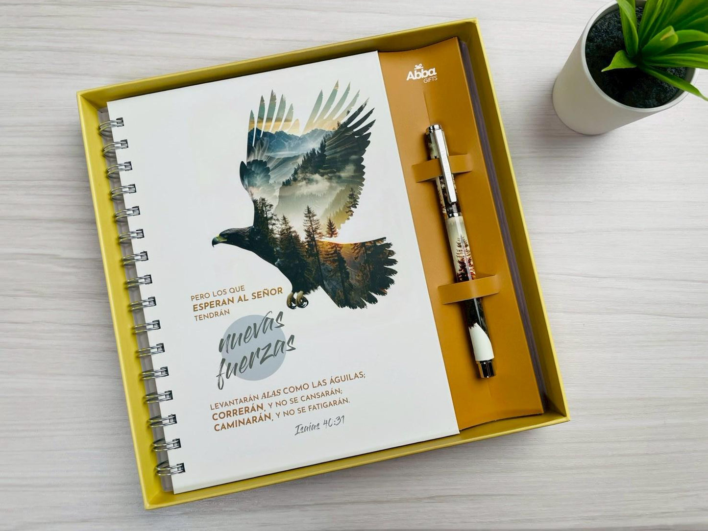Set Libreta y Bolígrafo | Nuevas Fuerzas | Isaias 46:31 - The Perfect Gift