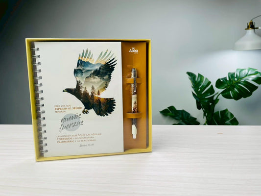 Set Libreta y Bolígrafo | Nuevas Fuerzas | Isaias 46:31 - The Perfect Gift
