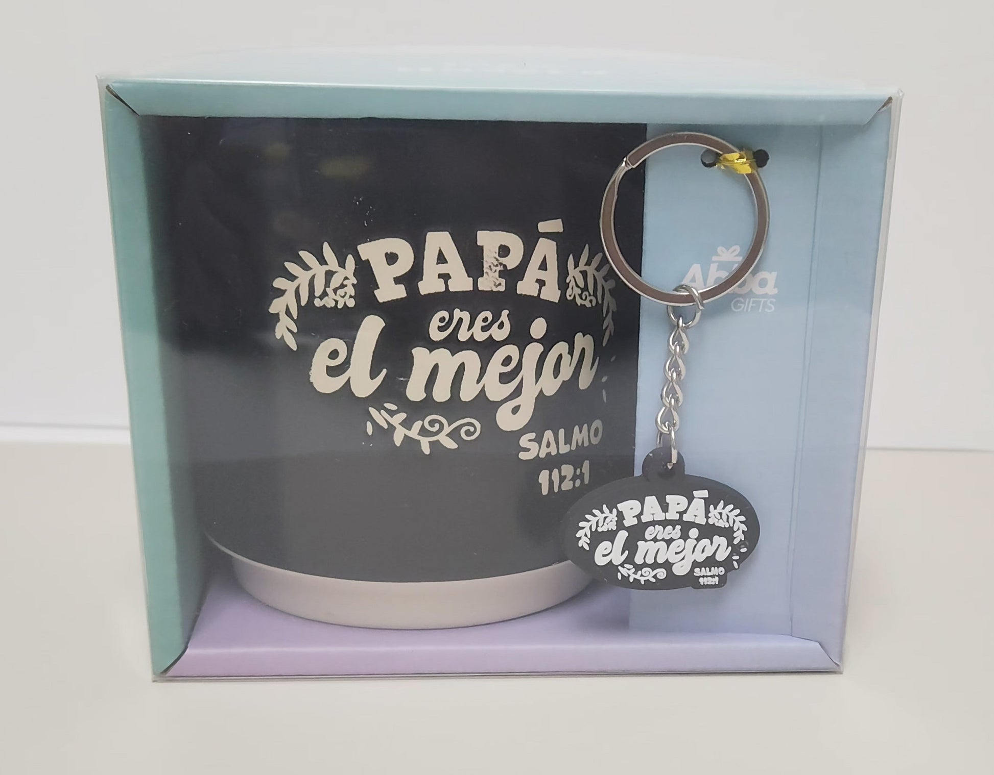 Pack Taza 14 Oz + llavero de caucho. Papa eres el mejor - The Perfect Gift