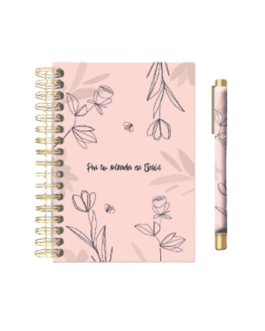 Set Journal & Bolígrafo | Pon tu mirada en Jesús - The Perfect Gift