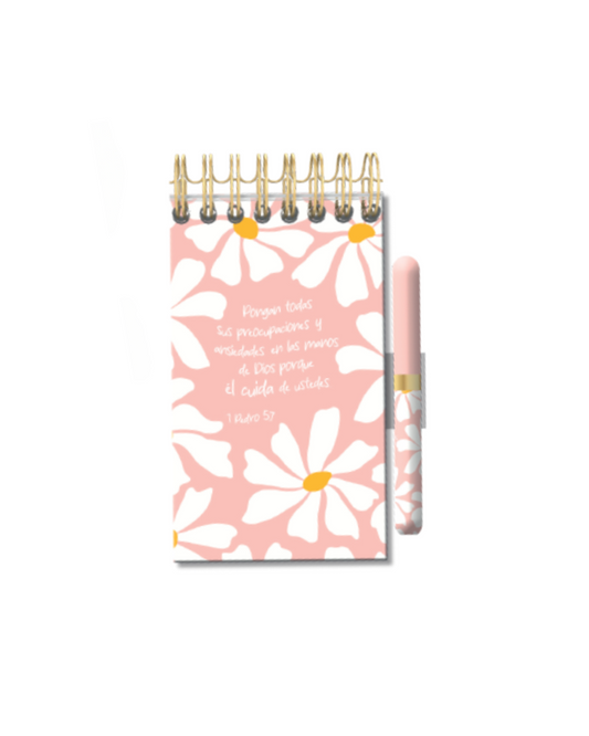 Notepad & Bolígrafo | Pongan sus preocupaciones en manos de Dios - The Perfect Gift