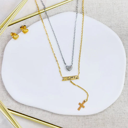 Set 3 collares “Jesús en mi corazón” - The Perfect Gift