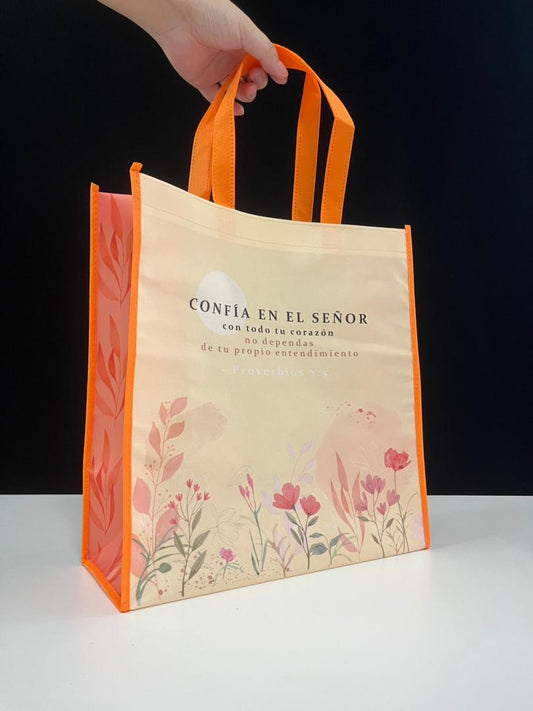 Bolsa Tote Bag Grande a Todo Color  - Confia en el Señor - The Perfect Gift