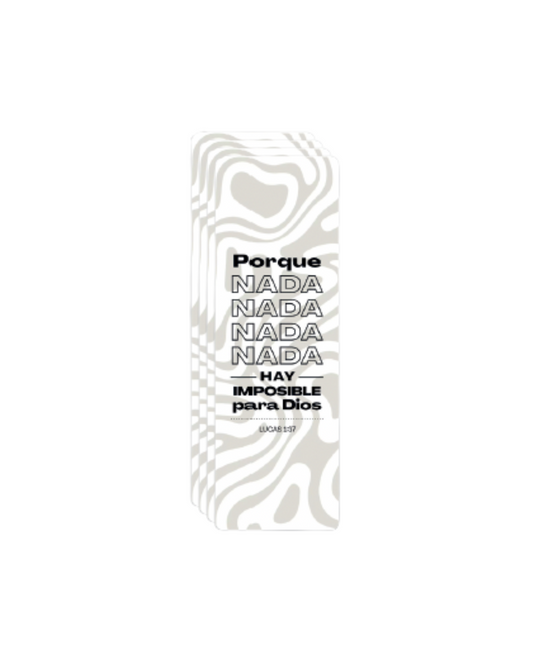 Pack de 25 marcadores | Nada imposible para Dios - The Perfect Gift