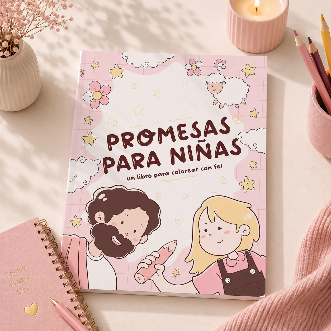 Promesas para niñas: Un libro para colorear con Fe