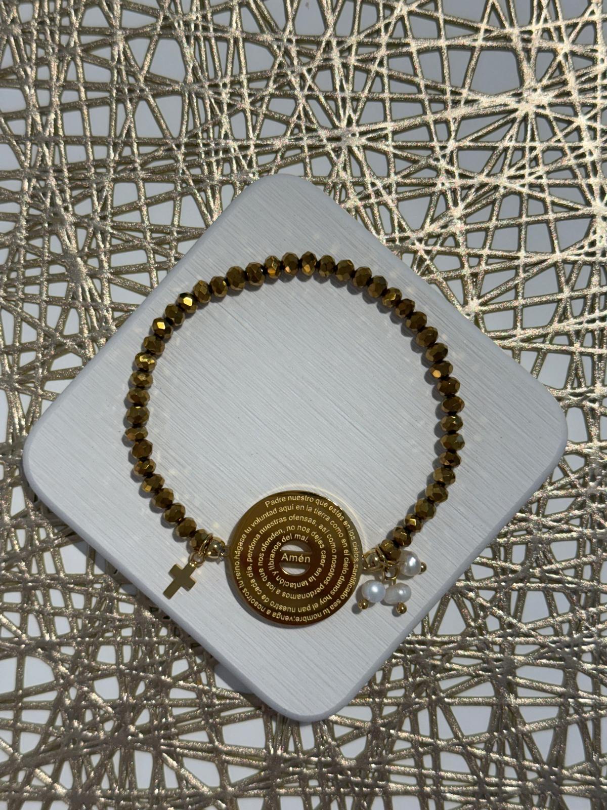 Pulsera Padre Nuestro Dorada - The Perfect Gift