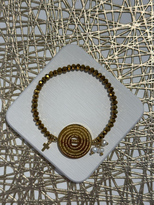 Pulsera Padre Nuestro Dorada - The Perfect Gift