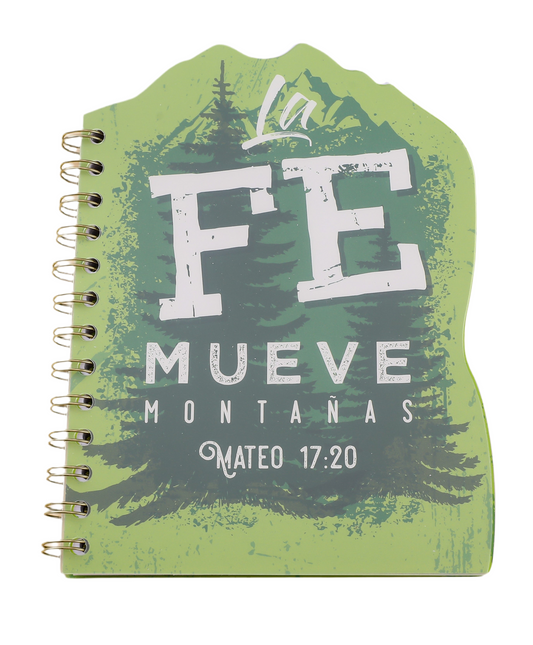 Libretas Anillada – Montañas - Mateo. 17:20 La Fe mueve montañas. - The Perfect Gift