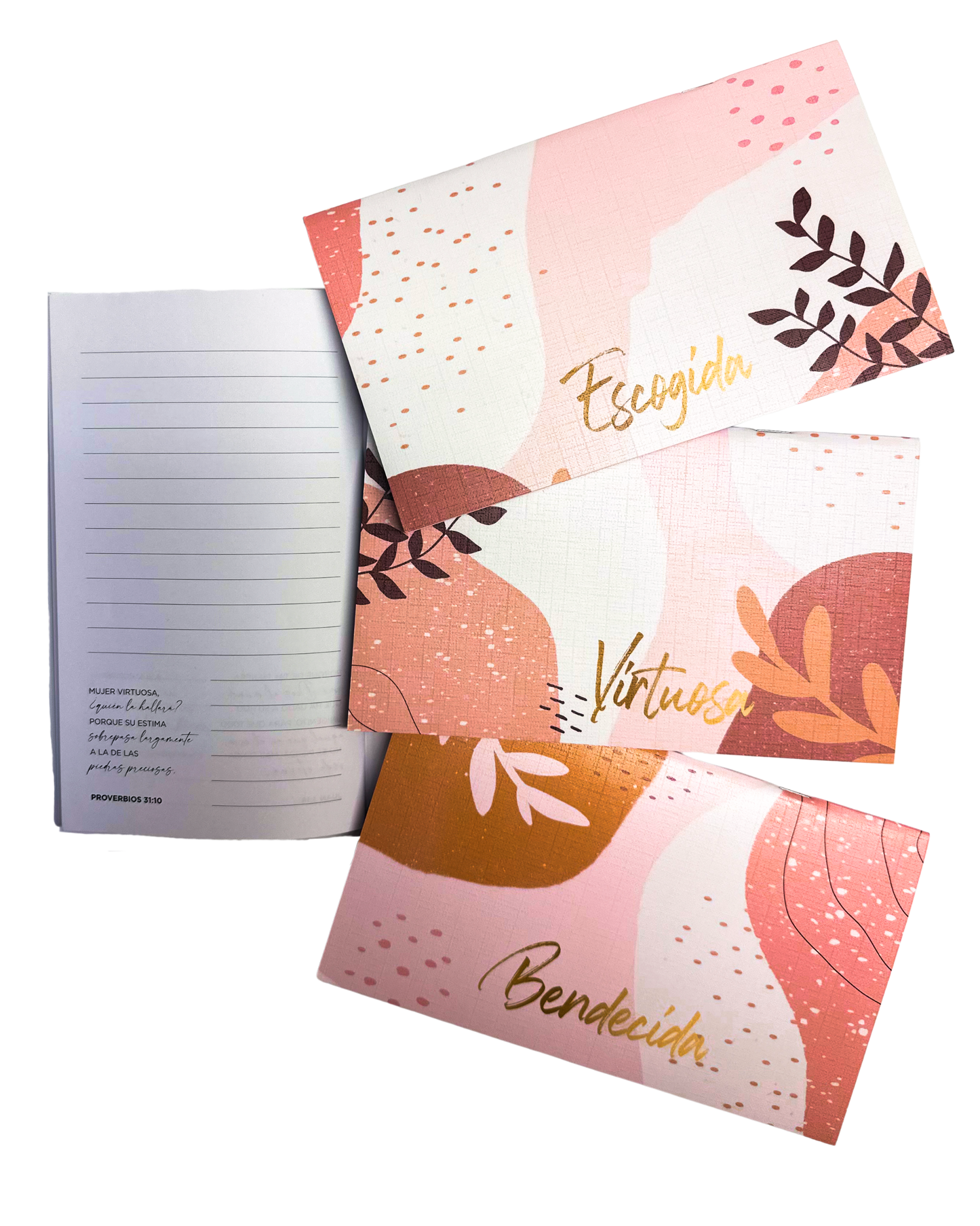 Libretas Escogida, Bendecida, Virtuosa (Paquete de 3) | Boho - The Perfect Gift