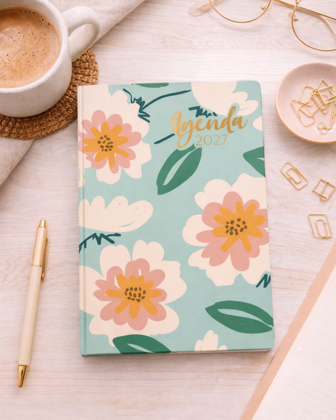Agenda 2027 | Flores Azul Piel - The Perfect Gift