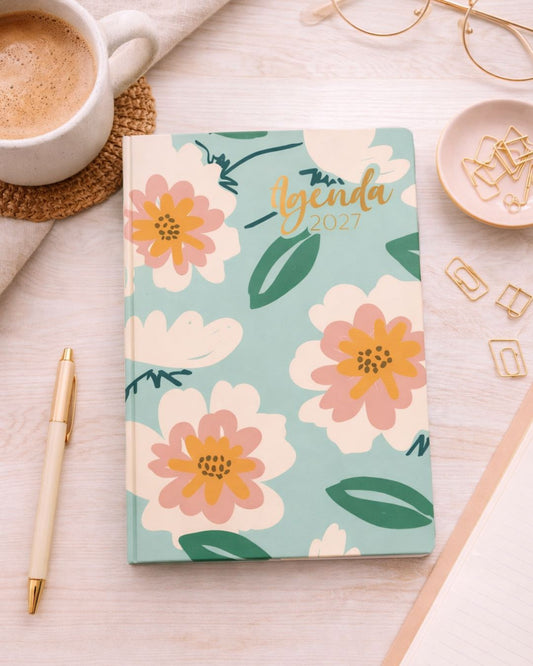 Agenda 2027 | Flores Azul Piel - The Perfect Gift