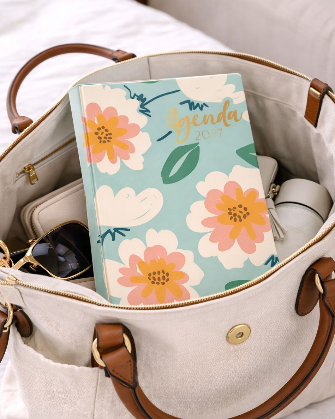 Agenda 2027 | Flores Azul Piel - The Perfect Gift