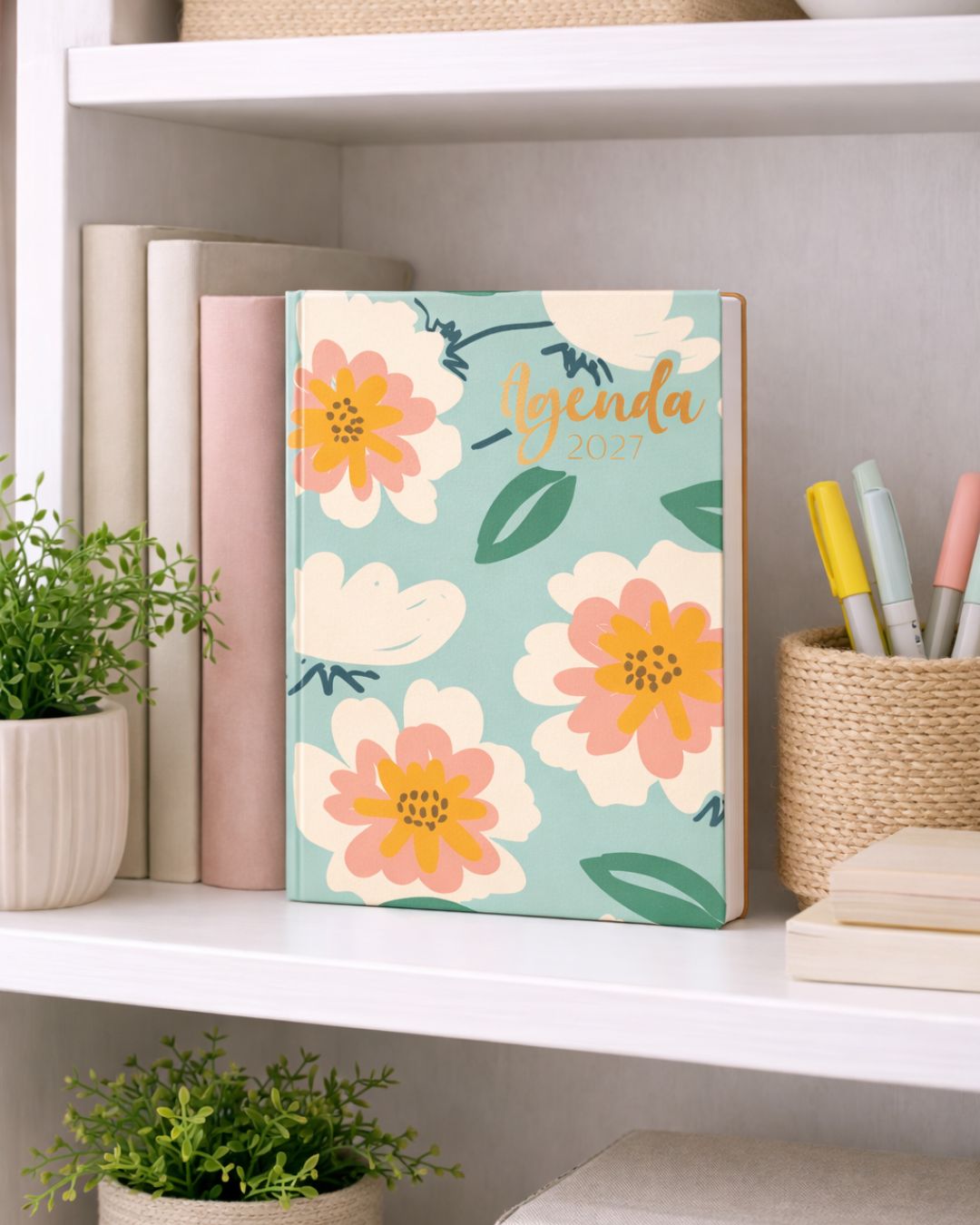 Agenda 2027 | Flores Azul Piel - The Perfect Gift