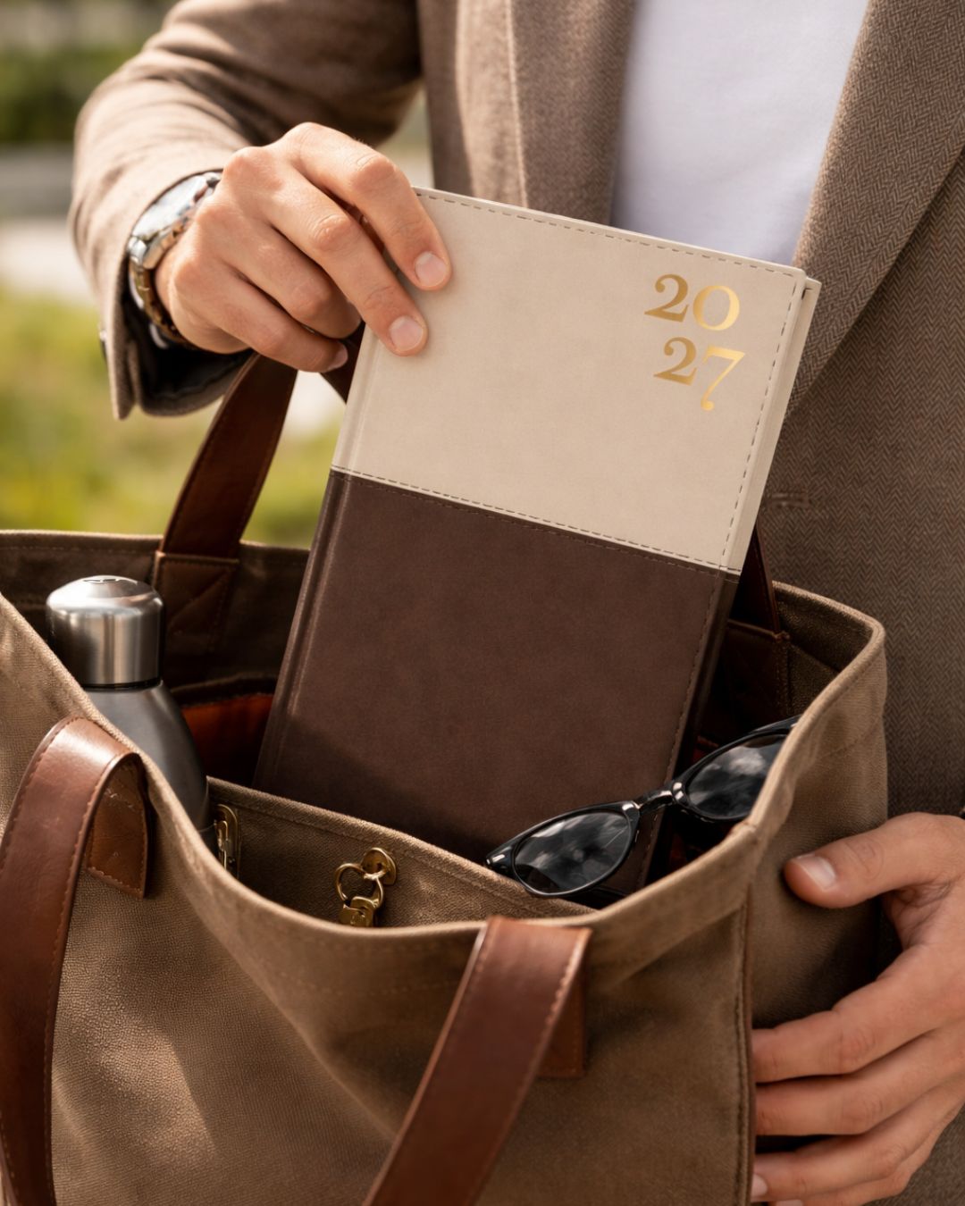 Agenda 2027 | Crema-Marrón Piel - The Perfect Gift