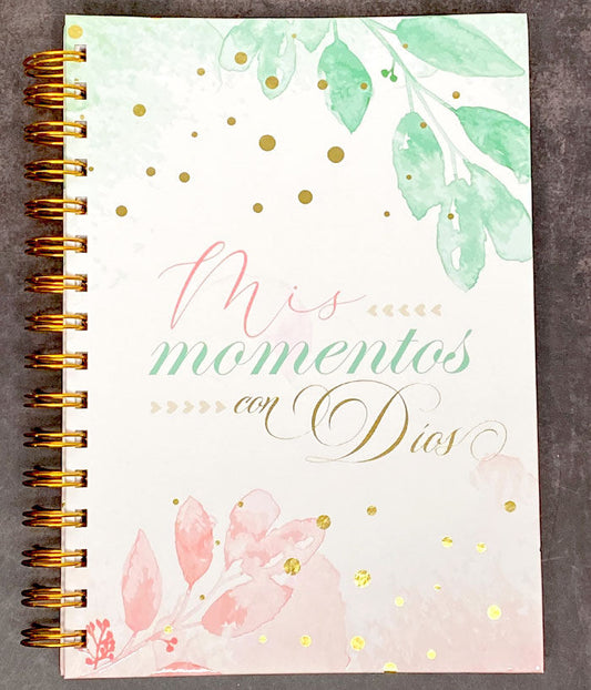 Journal Devocional: Mis momentos con Dios - Floral Turquesa/Rosa - The Perfect Gift