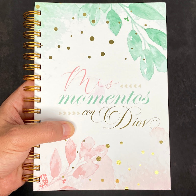 Journal Devocional: Mis momentos con Dios - Floral Turquesa/Rosa - The Perfect Gift