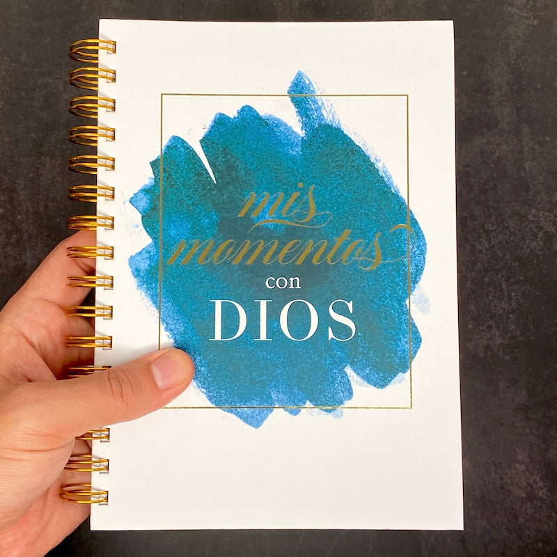 Libreta Devocional: Mis momentos con Dios - Elegancia Azul - The Perfect Gift