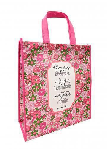 Bolsa Tote Bag Grande: Gozosos En La Esperanza Romanos 12:12 - The Perfect Gift