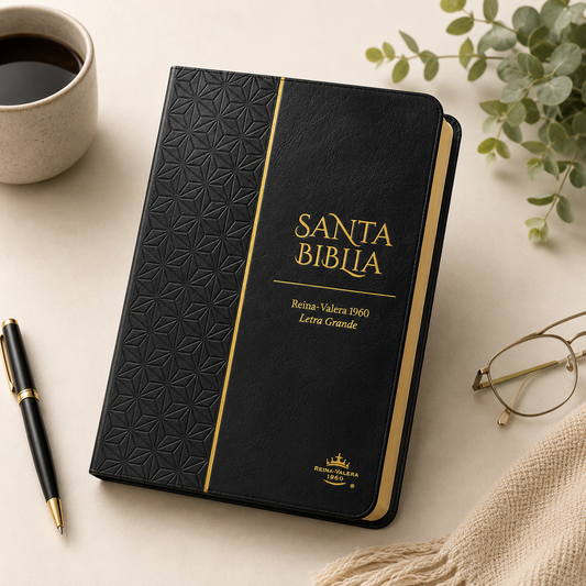Biblia RVR60 Obsequios y Premios Negro Geometrico
