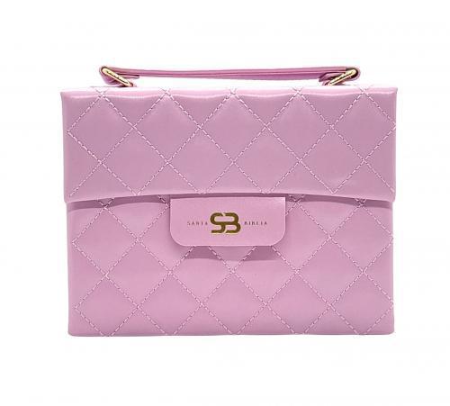 Biblia Cartera con Broche Magnético Compacta RV1960, imit piel Lila con asa de mano - The Perfect Gift