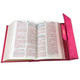 Biblia Cartera con Broche Magnético Compacta RV1960, imit piel Fúcsia con asa de mano - The Perfect Gift