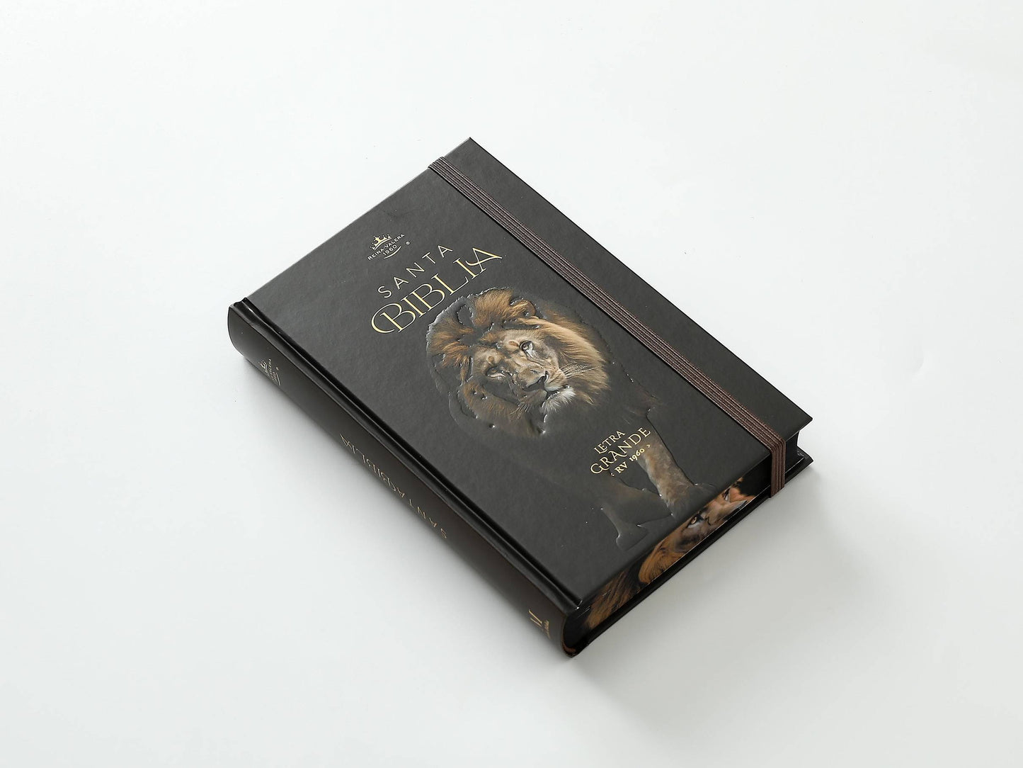 Biblia RVR60 Tamaño manual Letra Grande Tapa dura con elástico: León de Judá - The Perfect Gift