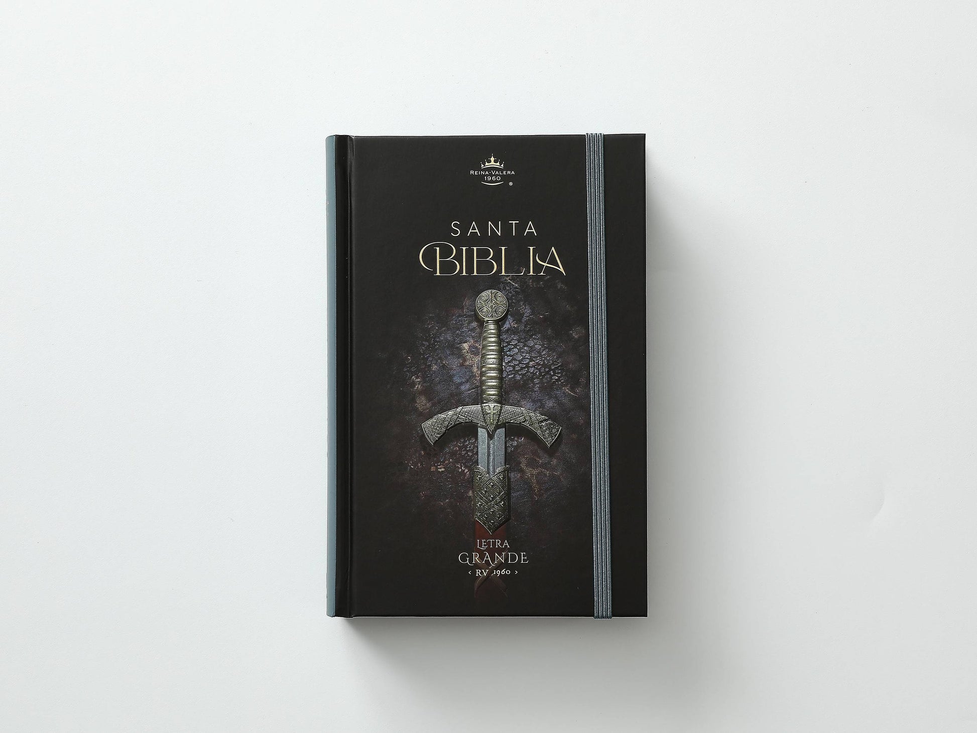 Biblia RVR60 Tamaño Manual Letra Grande Tapa dura con elástico: Espada - The Perfect Gift