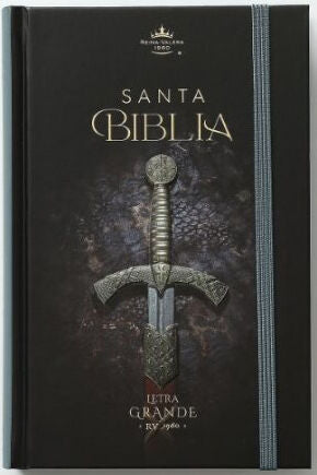 Biblia RVR60 Tamaño Manual Letra Grande Tapa dura con elástico: Espada - The Perfect Gift